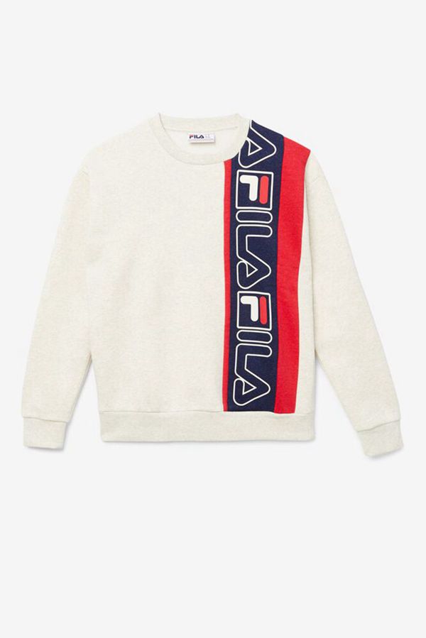 Fila Mikiny Panske Námornícka Modrá / Červené - Powell Fleece Crewneck Vypredaj - Slovakia 14207-SNQ